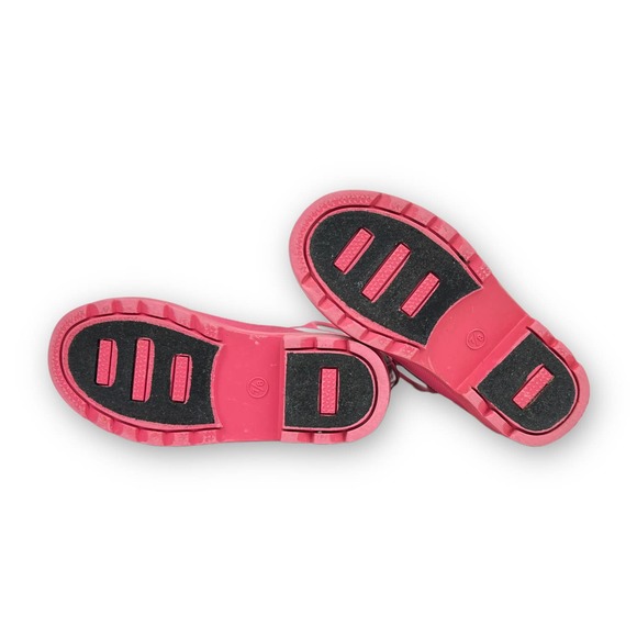 Lily & Dan Toddler Girls Rubber Rain Boots Size 7 Green Pink Pineapple Pull On - Picture 12 of 13